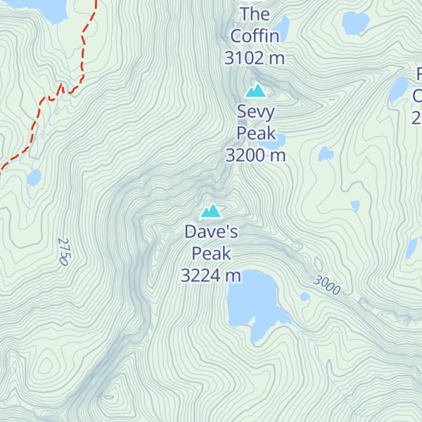 Map of Dave's Peak