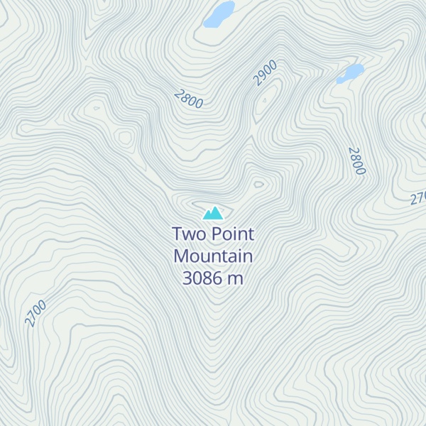 Map of Two Point Mountain