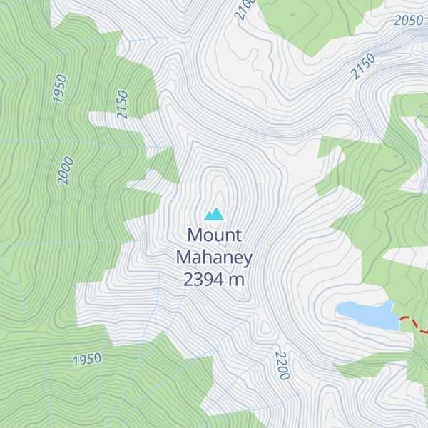 Map of Mount Mahaney