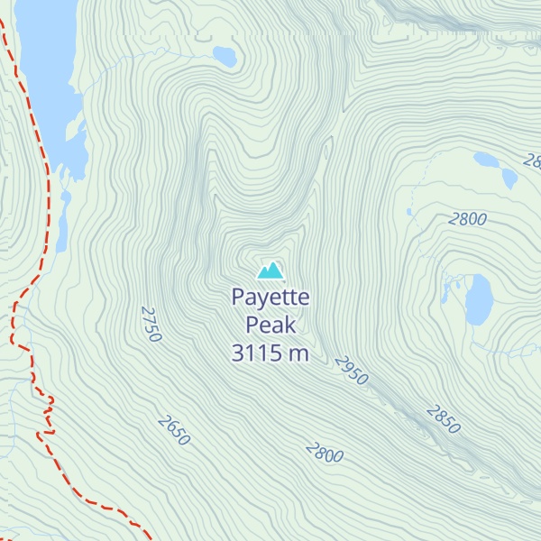 Map of Payette Peak