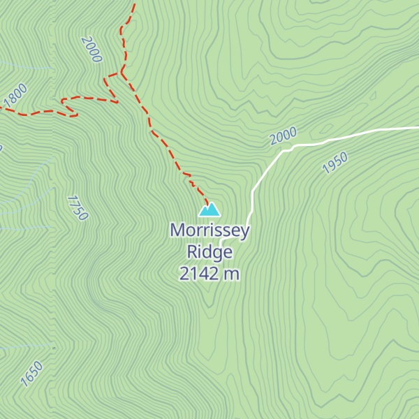 Map of Morrissey Ridge