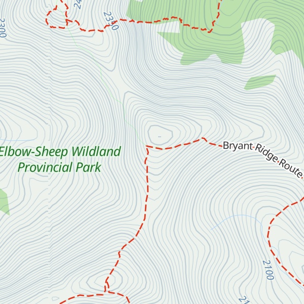 Map of Bryant Ridge Peak 3