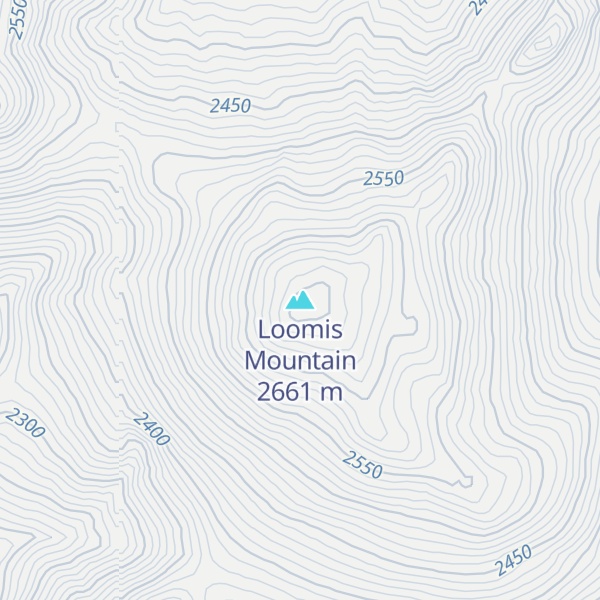 Map of Loomis Mountain