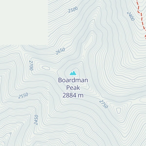 Map of Boardman Peak