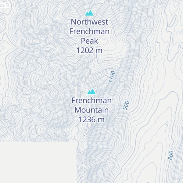 Map of Frenchman Mountain