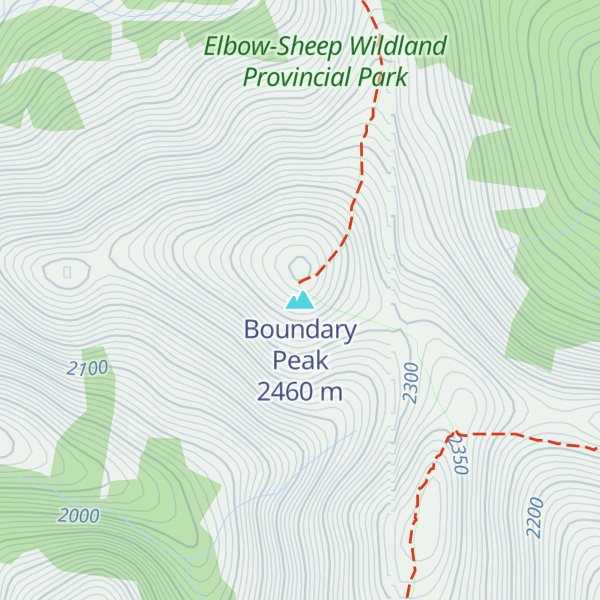 Map of Boundary Peak