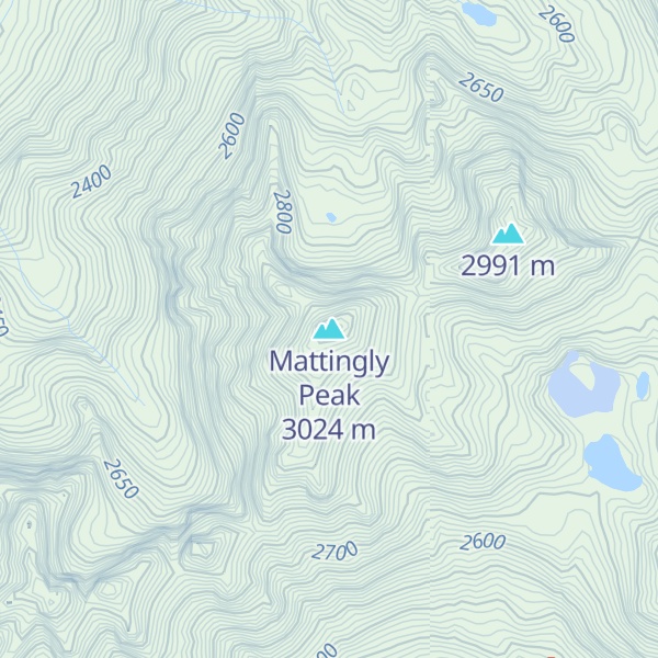 Map of Mattingly Peak