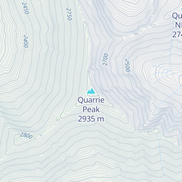 Map of Quarrie Peak
