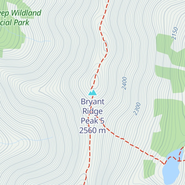 Map of Bryant Ridge Peak 5