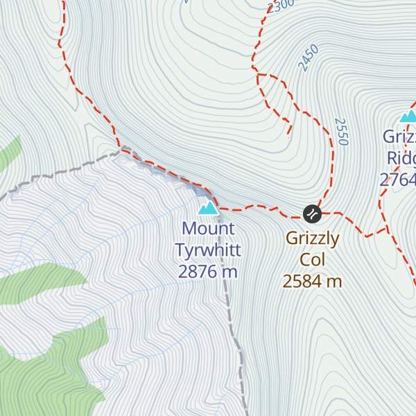 Map of Mount Tyrwhitt