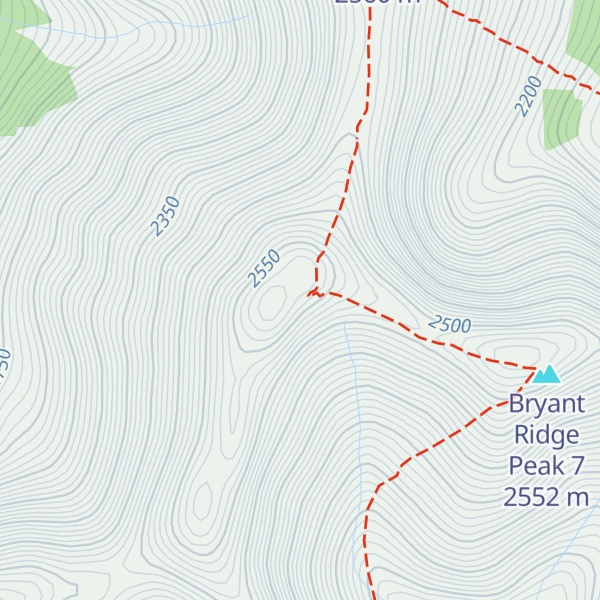 Map of Bryant Ridge Peak 6