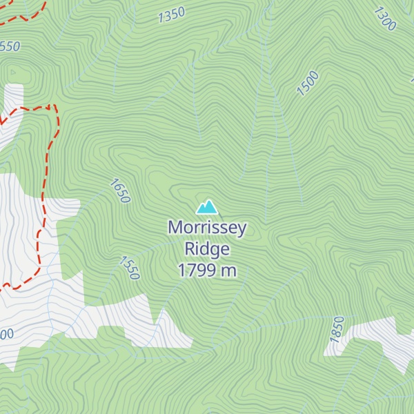Map of Morrissey Ridge