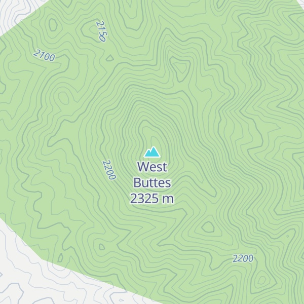 Map of West Buttes