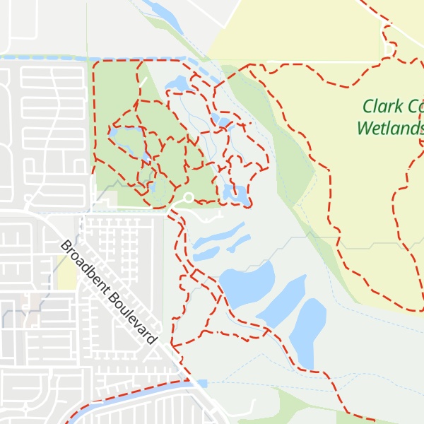 Map of Clark County Wetlands Park Nature Center