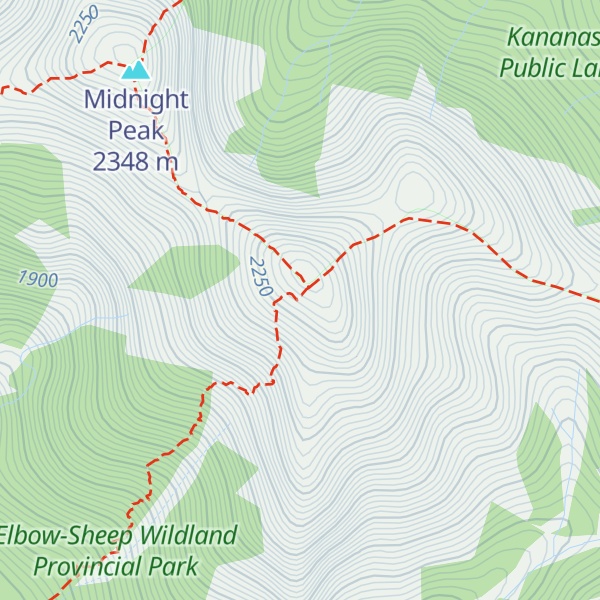 Map of Midday Peak