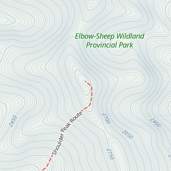 Map of Shoulder Peak