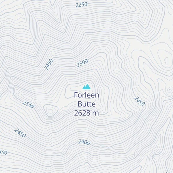 Map of Forleen Butte