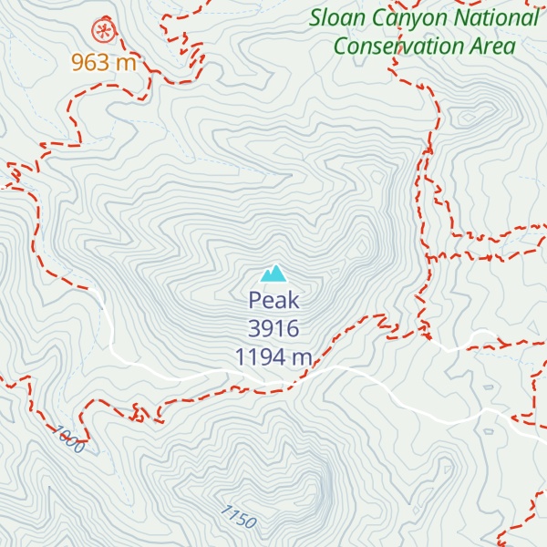 Map of Peak 3916