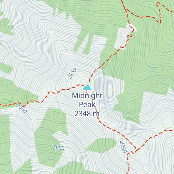 Map of Midnight Peak