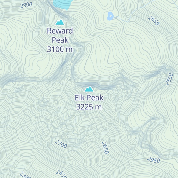 Map of Elk Peak