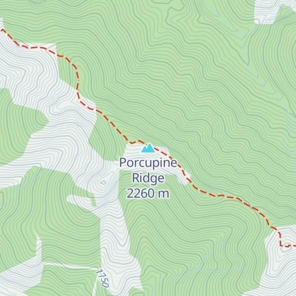 Map of Porcupine Ridge