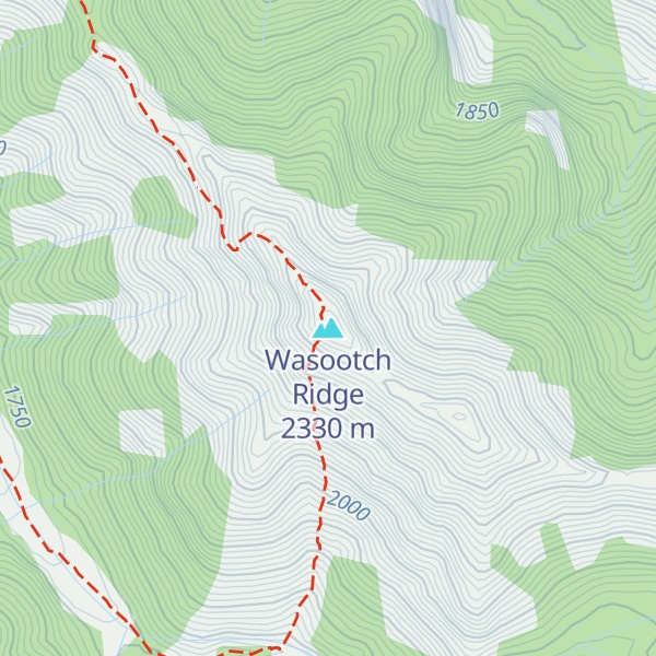 Map of Wasootch Ridge