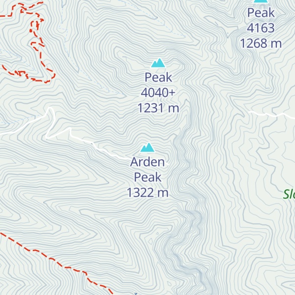 Map of Arden Peak