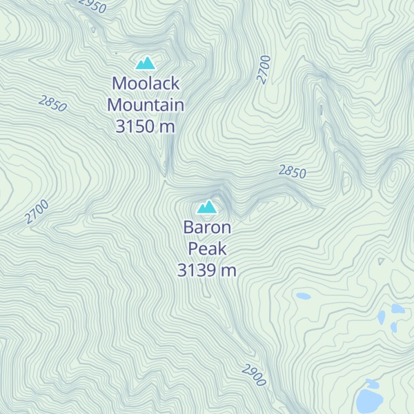 Map of Baron Peak