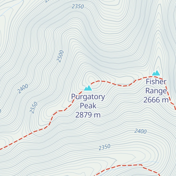 Map of Purgatory Peak