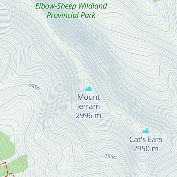 Map of Mount Jerram