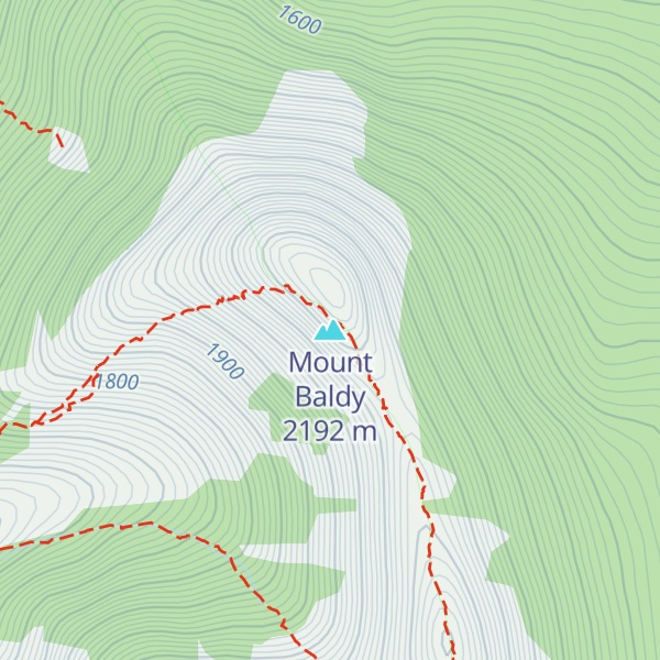 Map of Mount Baldy