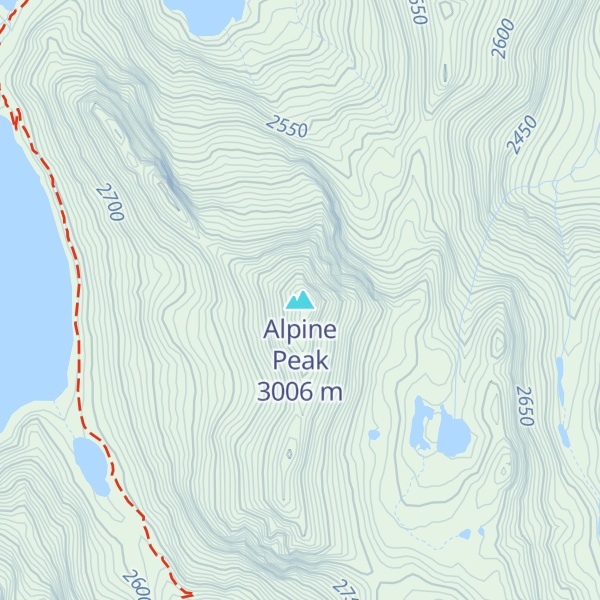 Map of Alpine Peak