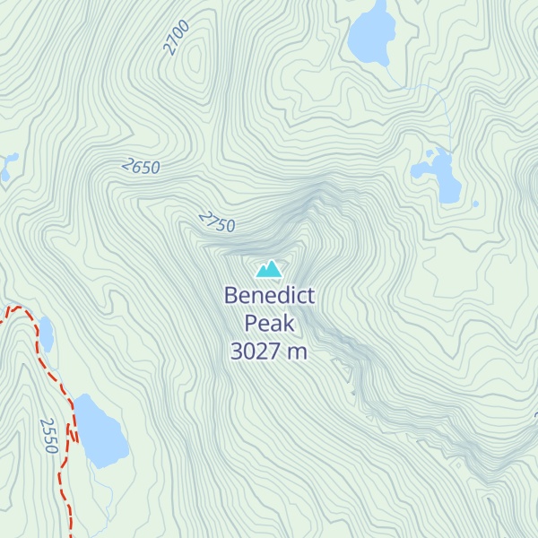Map of Benedict Peak