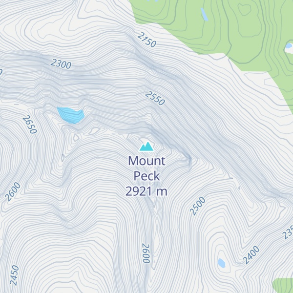 Map of Mount Peck