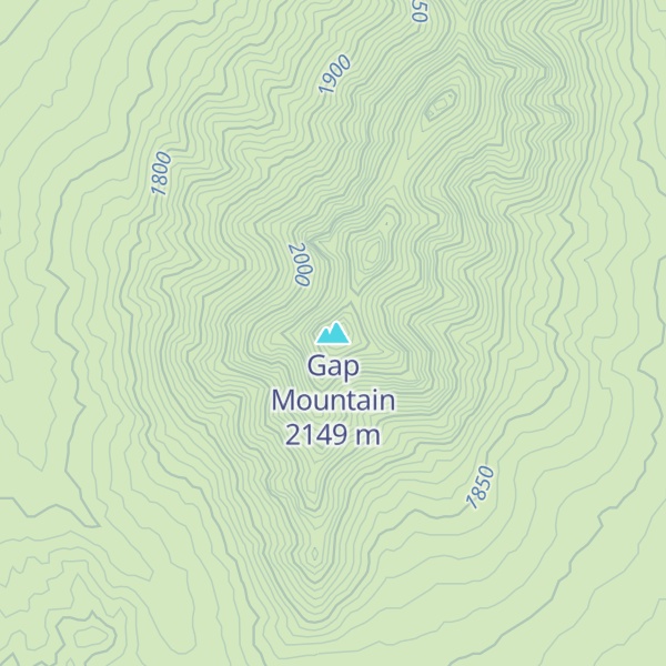 Map of Gap Mountain
