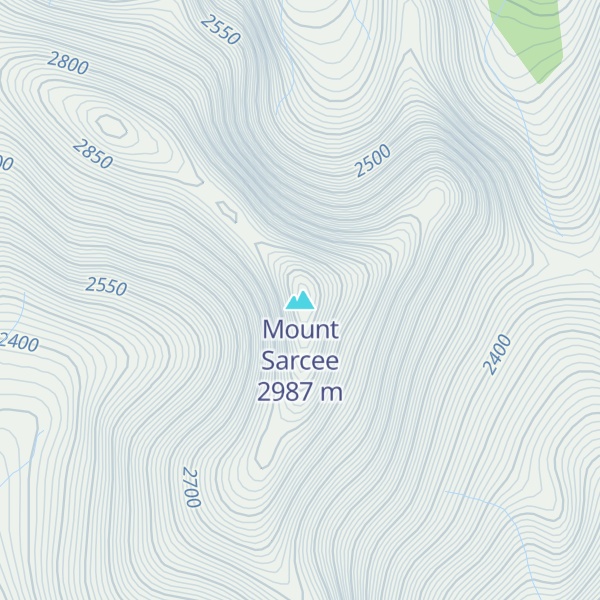 Map of Mount Sarcee
