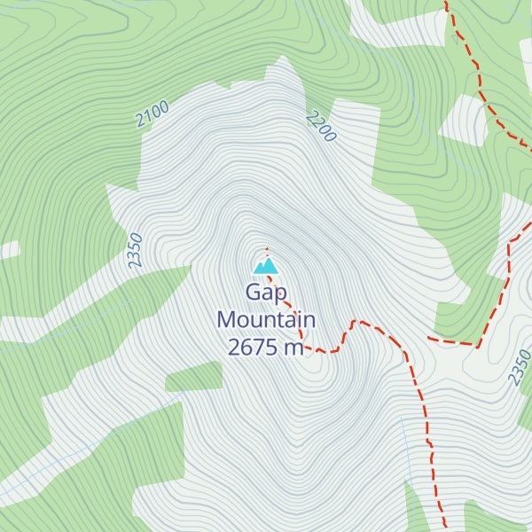 Map of Gap Mountain