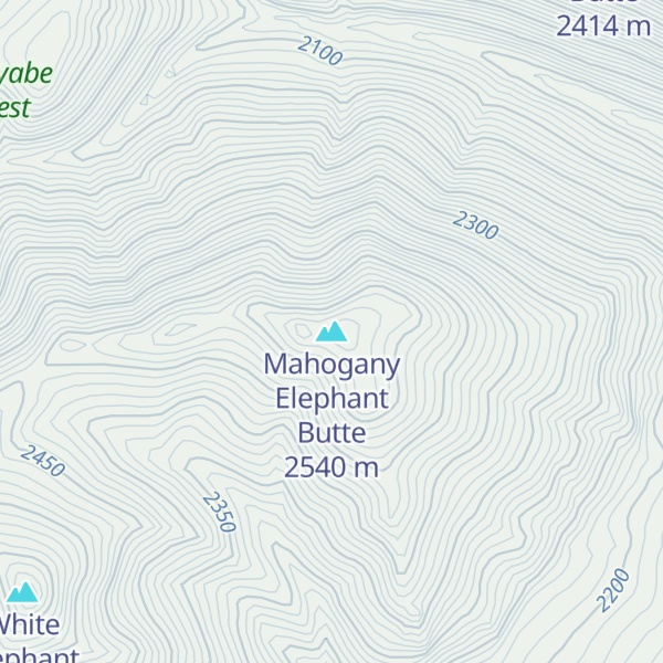 Map of Mahogany Elephant Butte