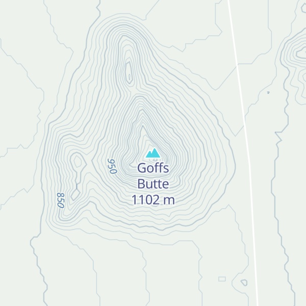 Map of Goffs Butte