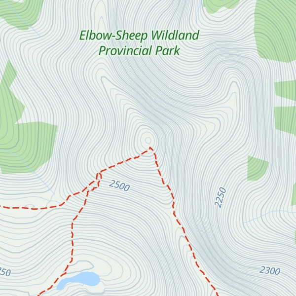 Map of Old Baldy Peak