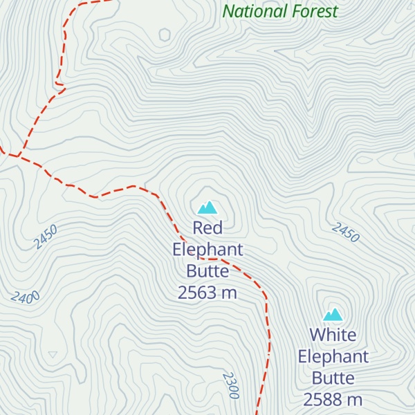 Map of Red Elephant Butte