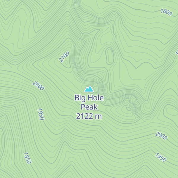 Map of Big Hole Peak