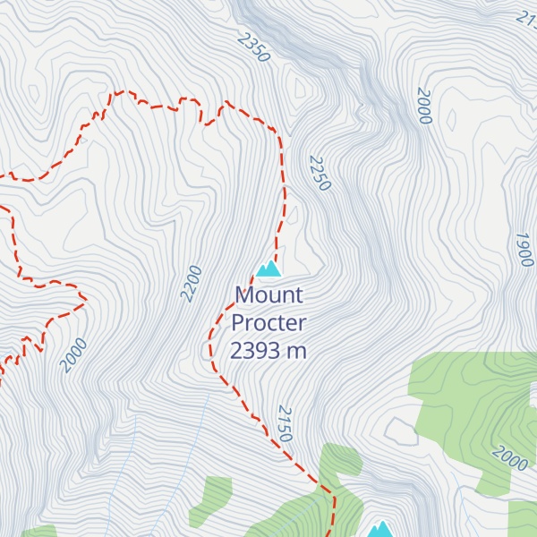 Map of Mount Procter