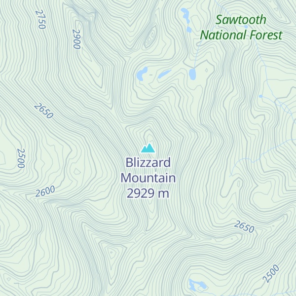 Map of Blizzard Mountain