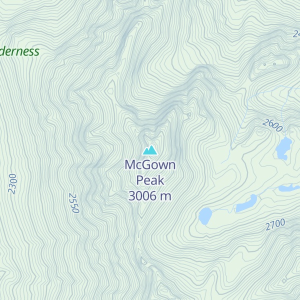 Map of McGown Peak