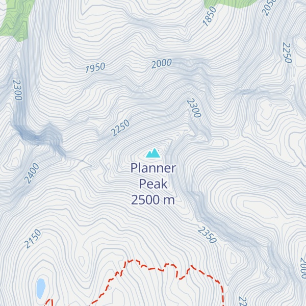 Map of Planner Peak