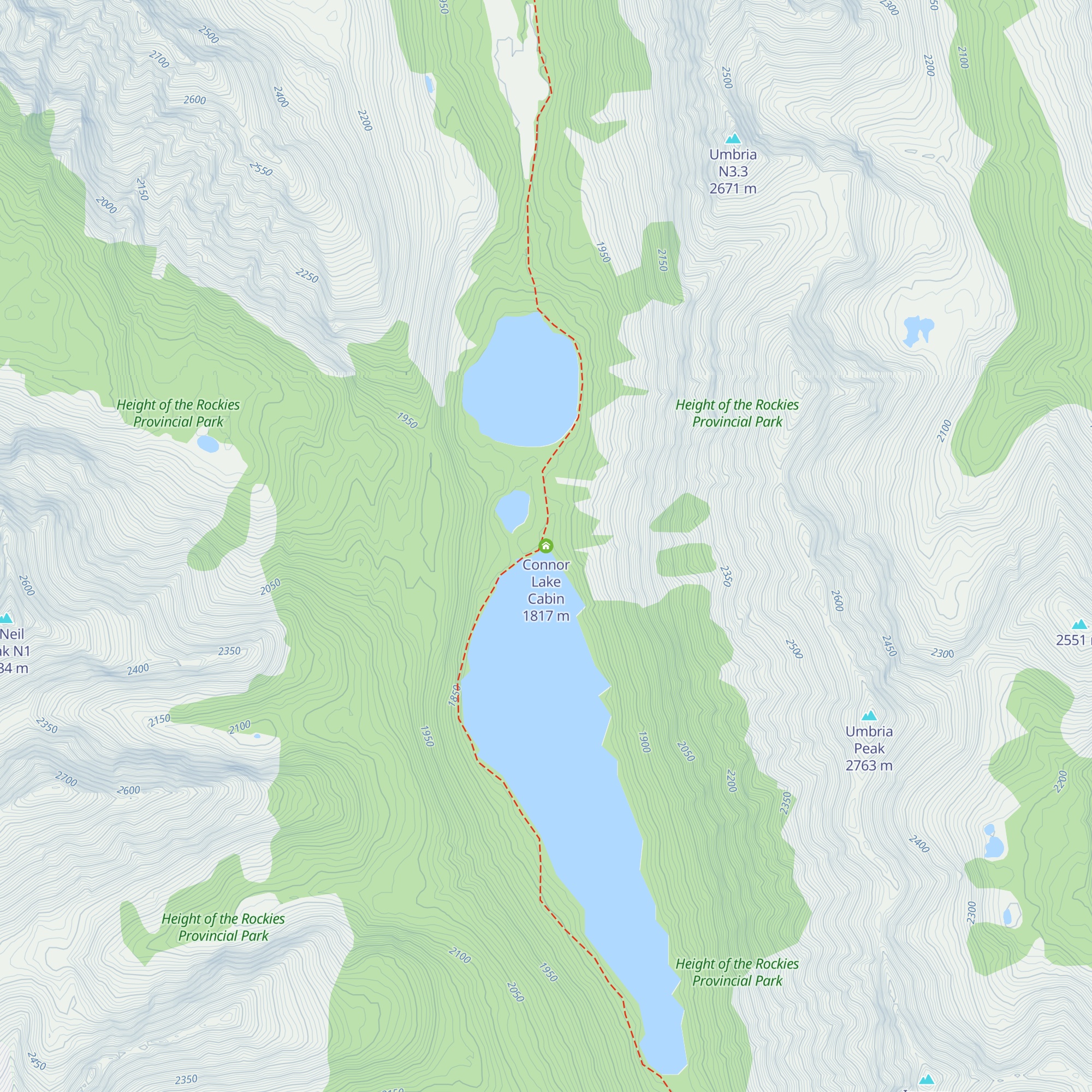 Connor Lake Cabin map