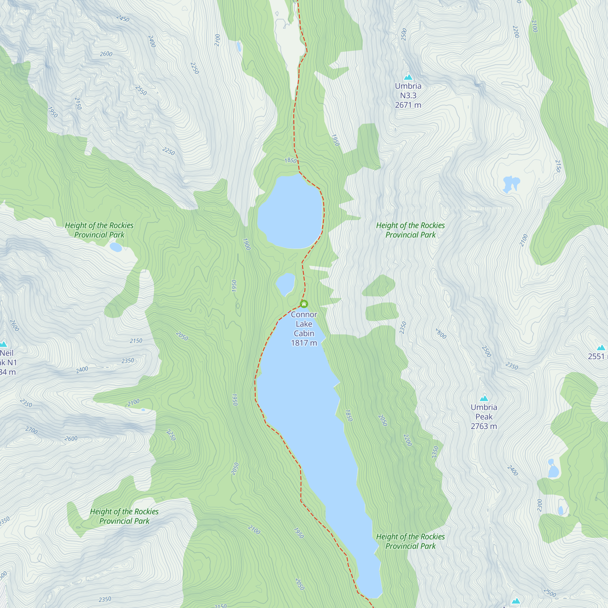 Connor Lake Cabin map