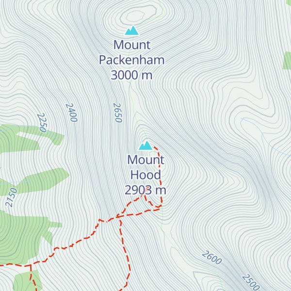 Map of Mount Hood