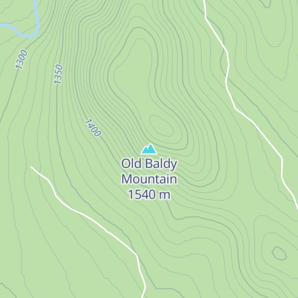 Map of Old Baldy Mountain